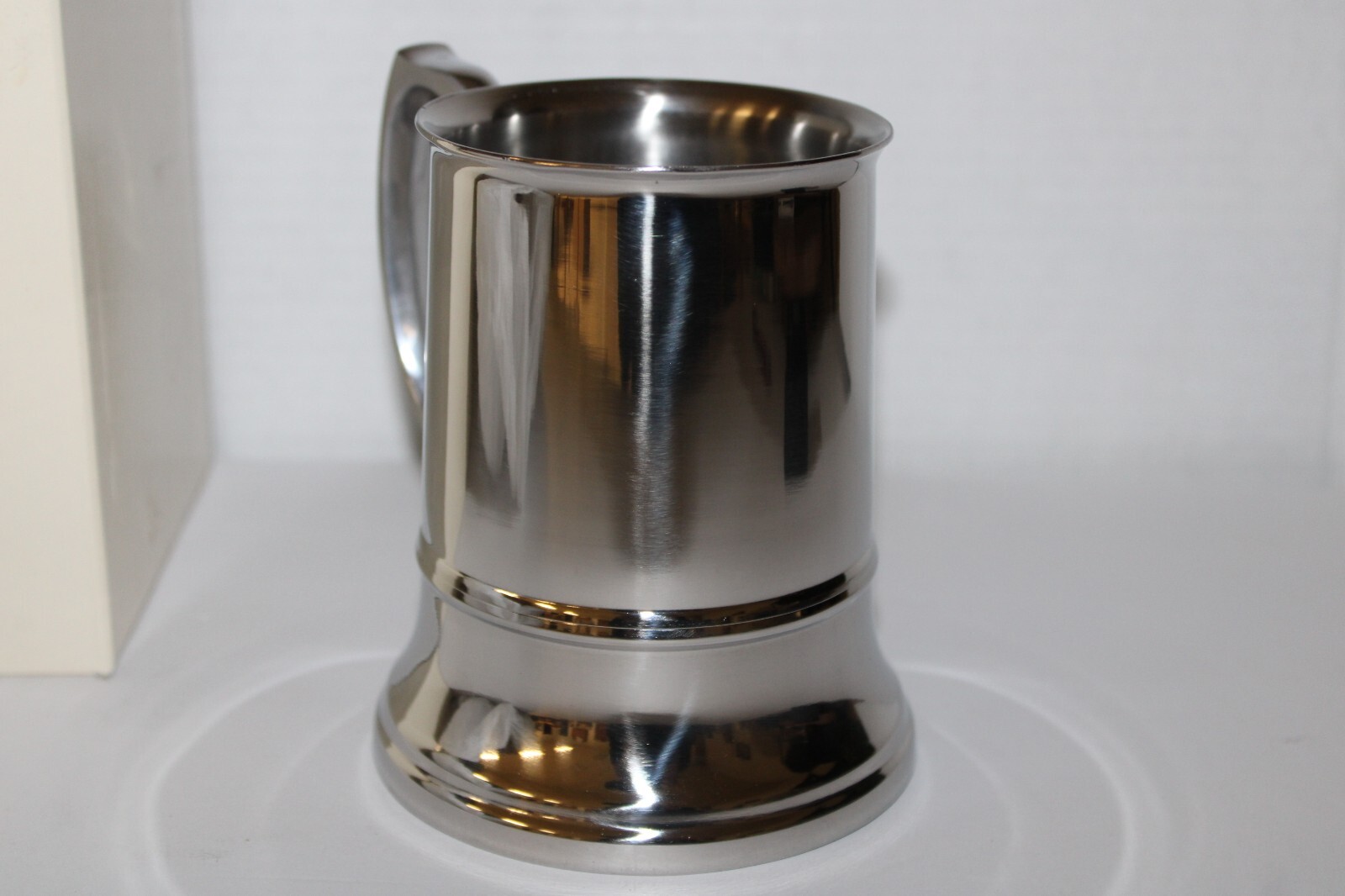 STAINLESS STEEL SILVERTONE TANKARD MUG VINTAGE THINGS REMEMBERED BEER STEIN