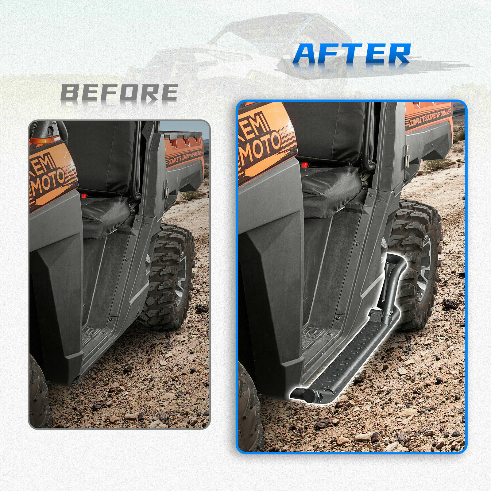 Heavy Duty Side Step Nerf Bars Rock Sliders for 2018-2025 Polaris Ranger XP 1000