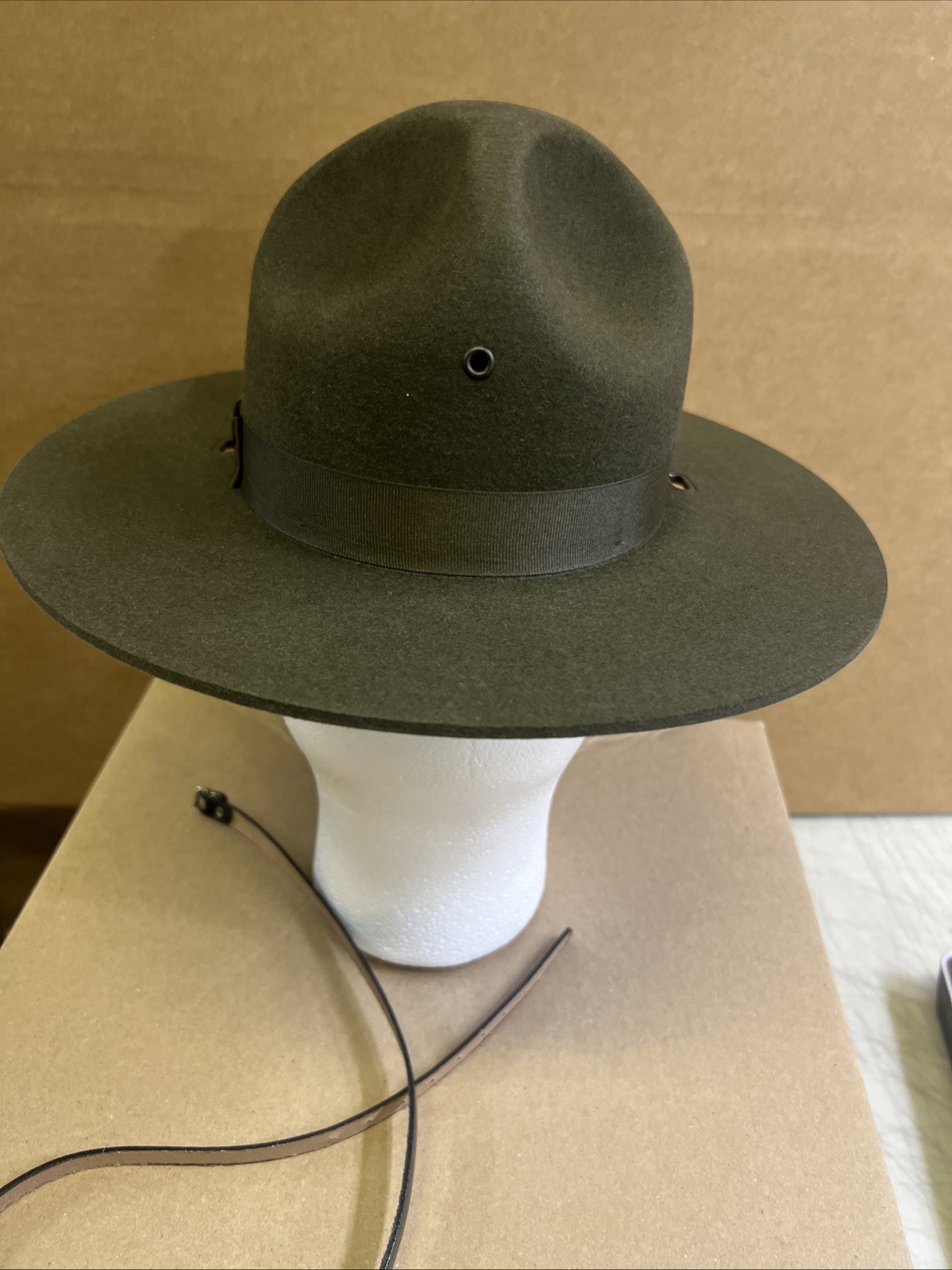 Army Drill Instructor Sergeant Campaign Military Hat Stratton 6 USGI NEW OD XS