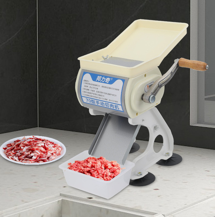 Fresh Meat Cutting Machine Stainless Steel Manual Meat Cutter Slicer 3.5mm Blade