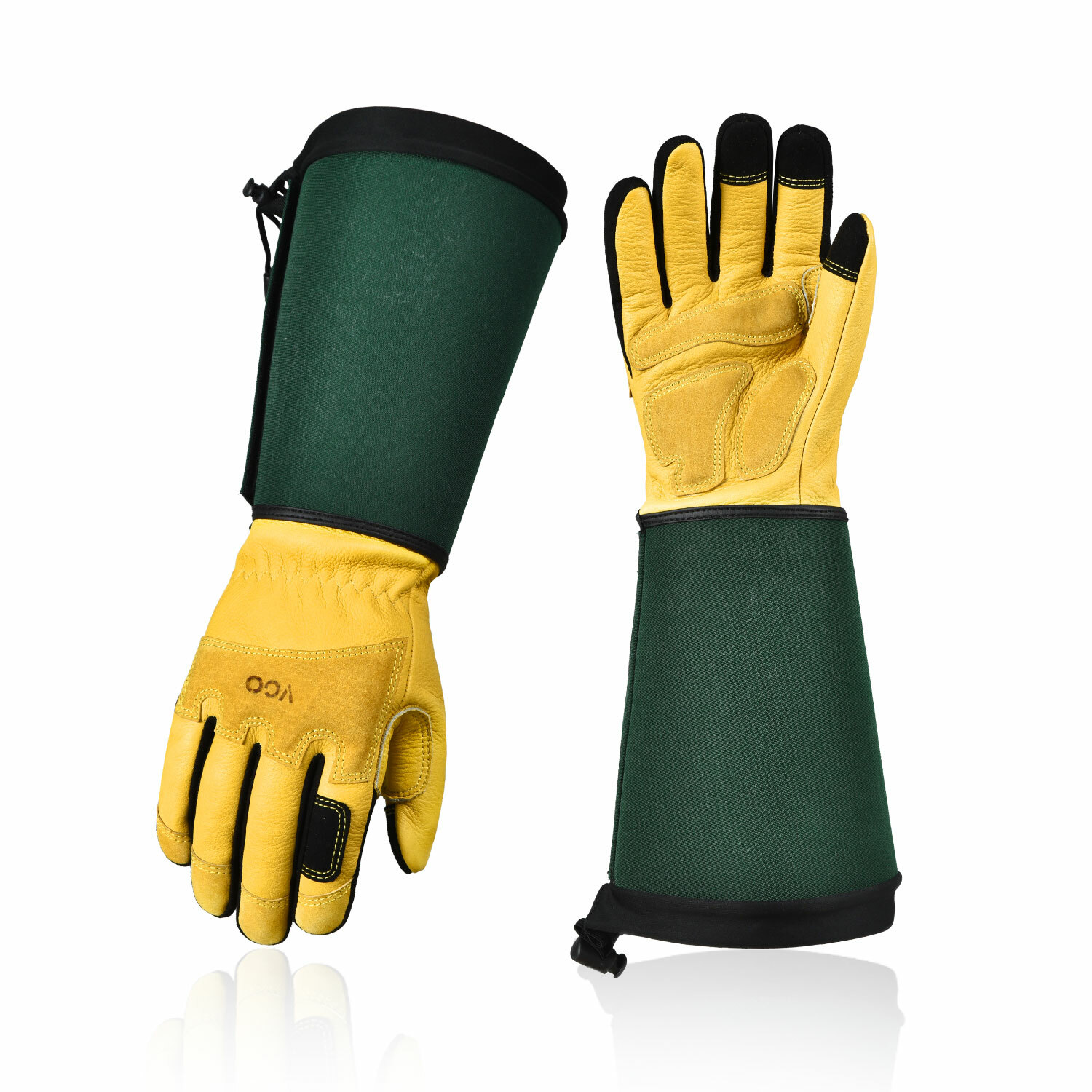 Vgo 1Pair Extra-Long Cuff Gardening Gloves, Puncture-proof Work Gloves(CA7472)