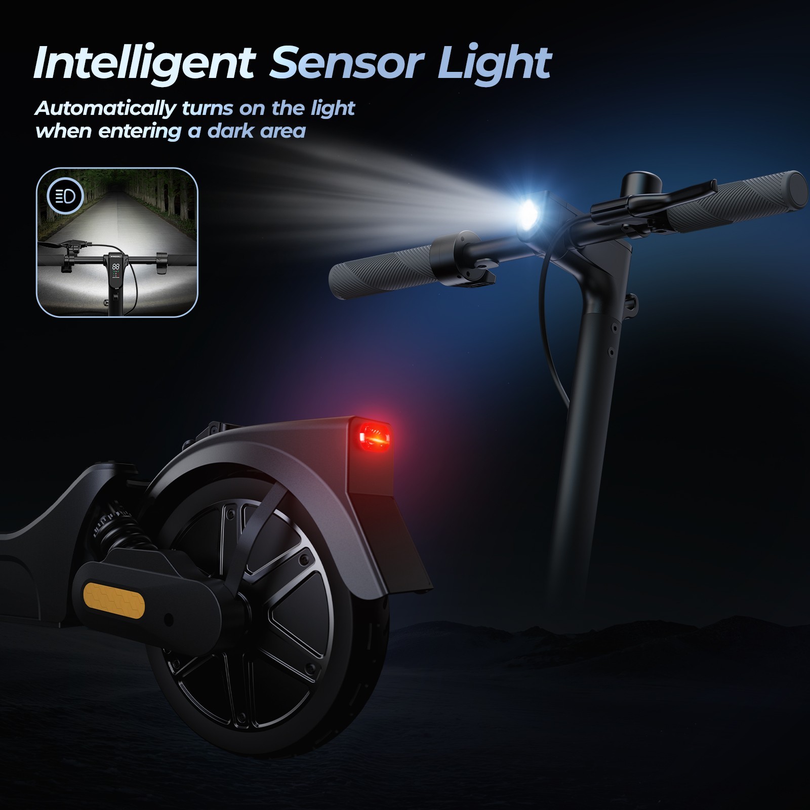 500W Commuter Electric Scooter For Adult 22MPH 20 Mile Range 8.5" Solid Tires