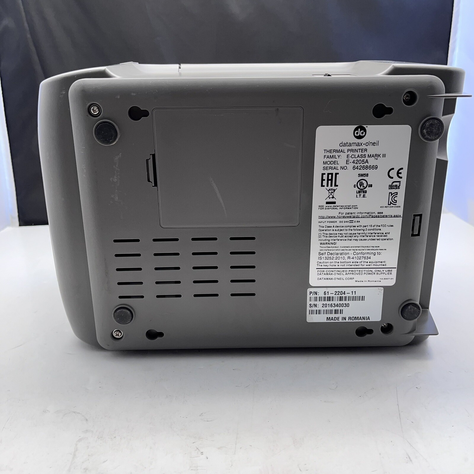 Datamax O'Neil E-Class Mark II E-4205A DT Shipping Label Printer USB Ethernet