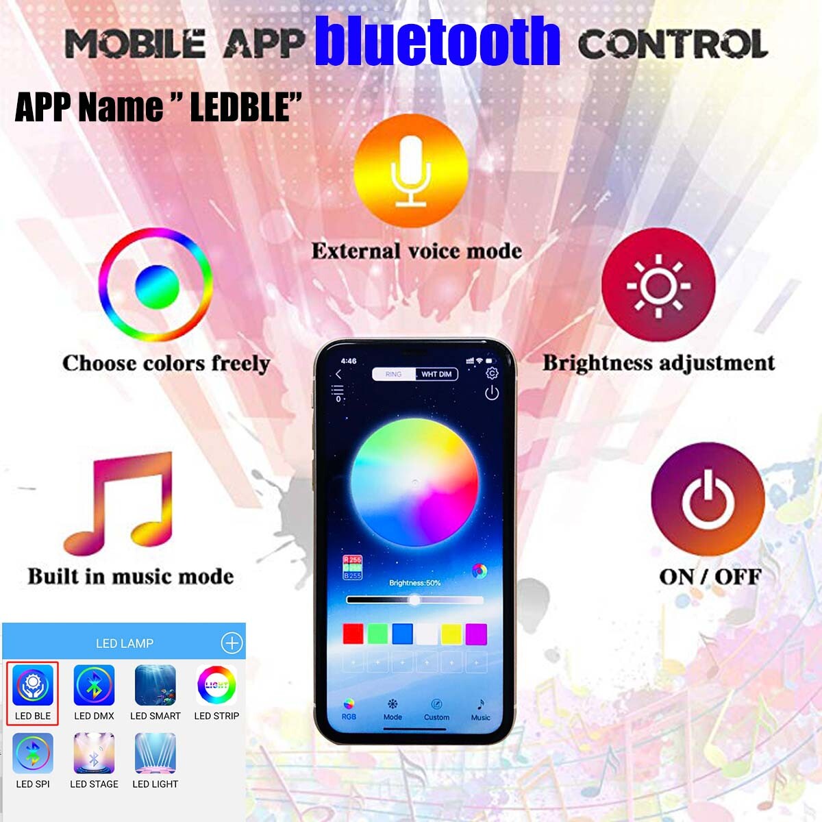 12xRGB LED Rock Light Kit For Off-Road Underglow Foot Wheel Well Light Truck ATV