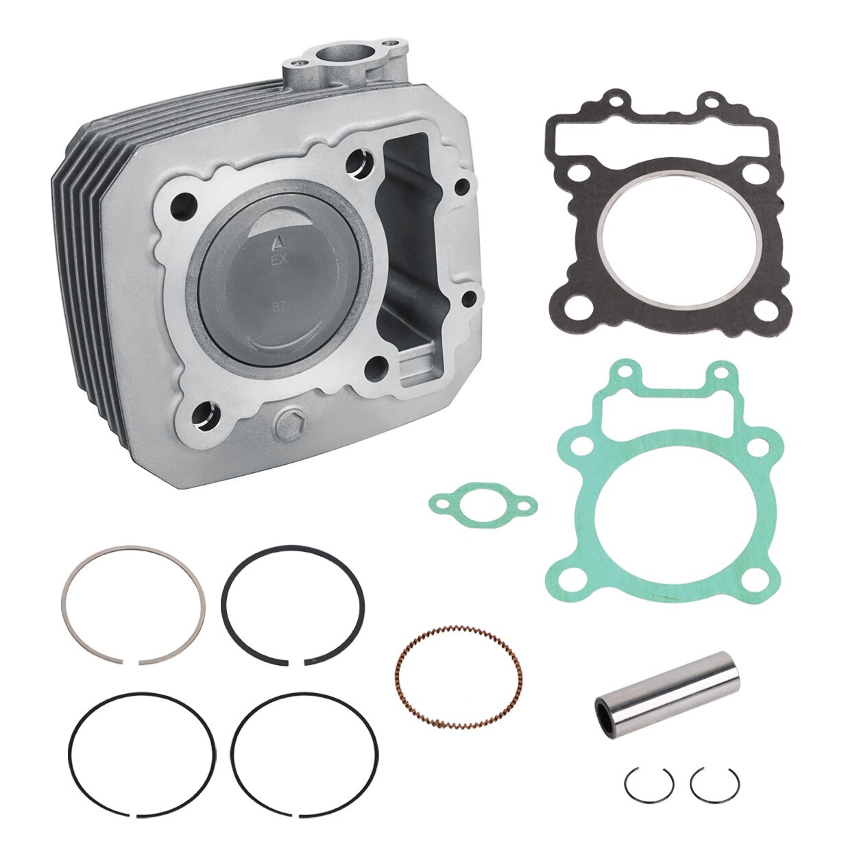 LokoCar Cylinder Piston Gasket Top End Kit Fits For 2003-2011 Kawasaki Bayou 250