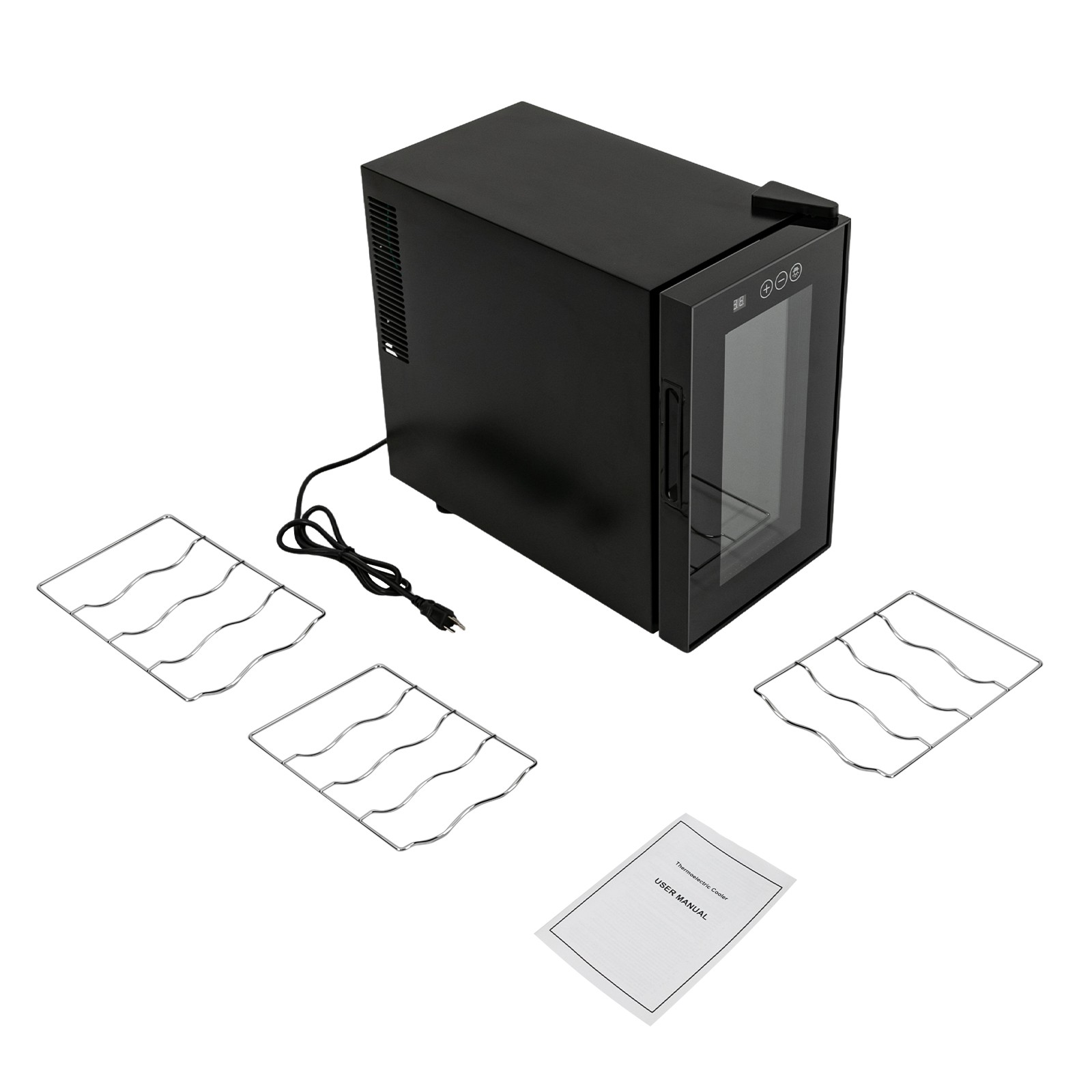 8-Bottle Wine Cooler Refrigerator 110V Freestanding For Home Bar Wine Fridge