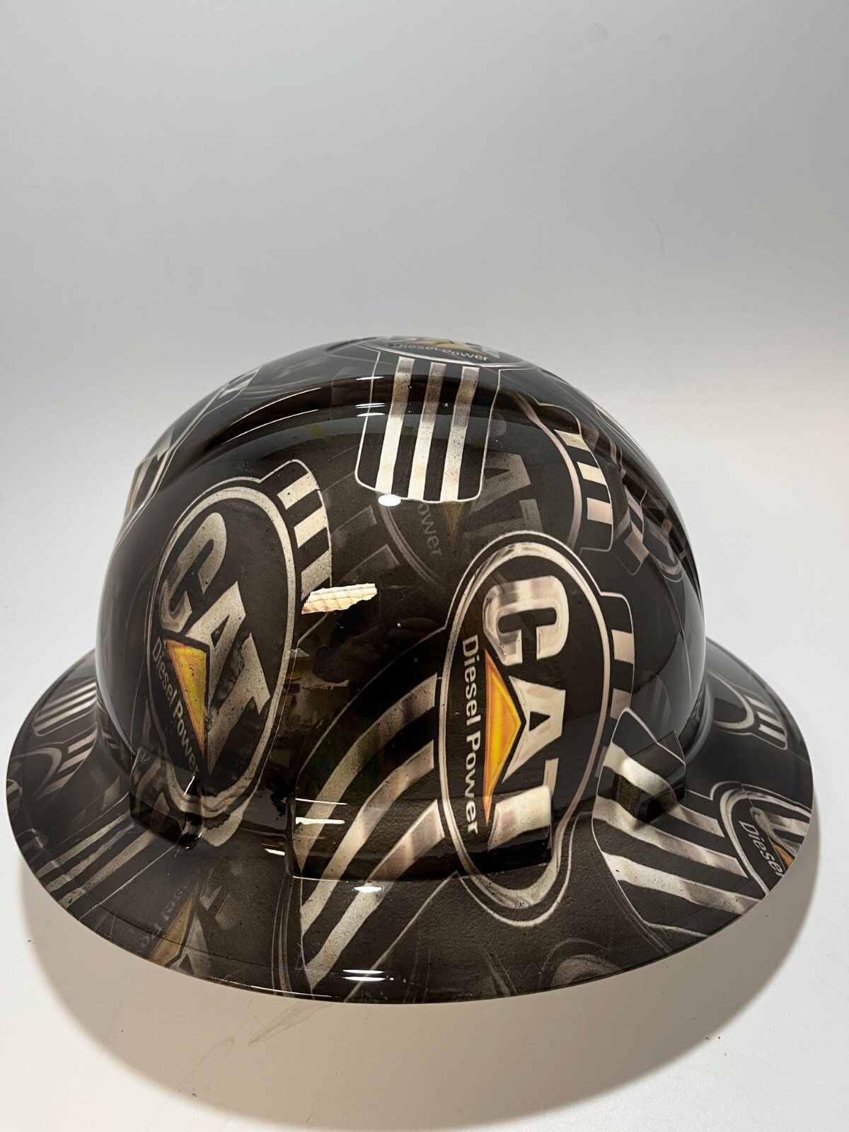New Full Brim Hard Hat Custom Hydro Dipped CAT DIESEL POWER