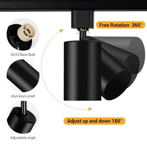 GU10 Track Lighting Heads H Type LED Track Light Heads Compatible with H Type 7x