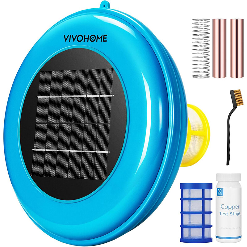 Solar Pool Ionizer Floating Copper Ion Pool Cleaner Reduce Chlorine 35000 Gallon