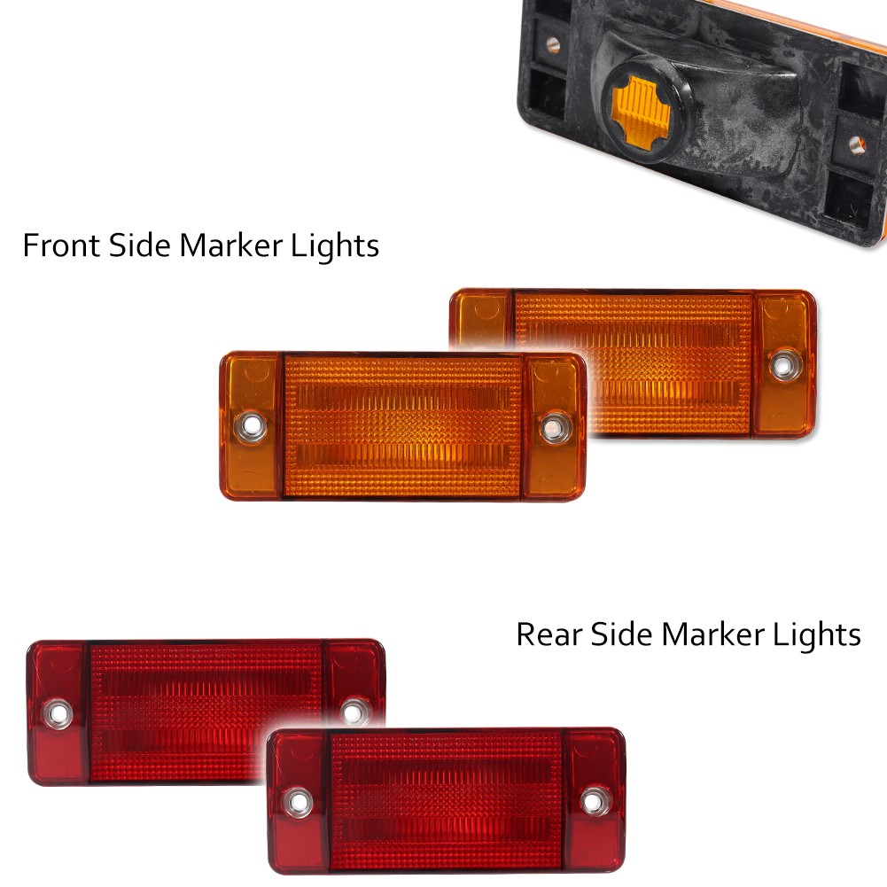 NEW 1970-1977 EARLY FORD BRONCO MARKER, PARKING, AND TAILLIGHT LENS SET.