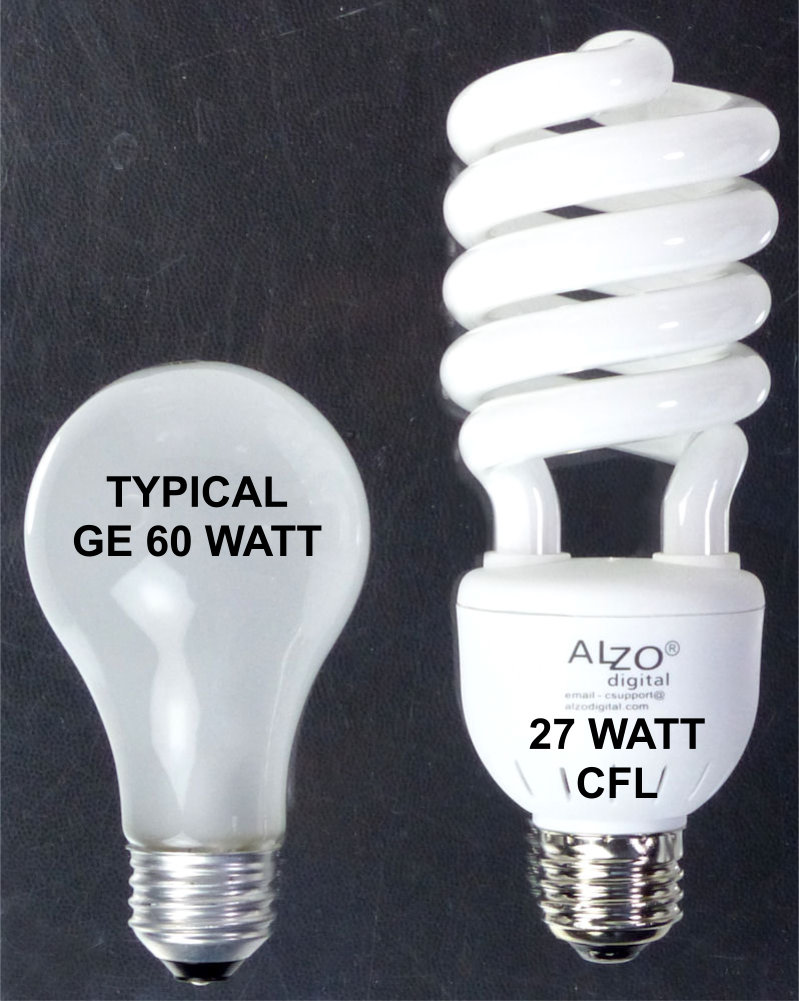 ALZO 27W CFL Photo Light Bulb 5500K, 1300 Lumens, 120V