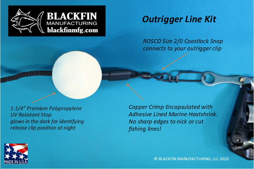 Outrigger Rigging Kit 4 Lines 50/30 FT + Hal-Lock Double Pulleys + Release Clips