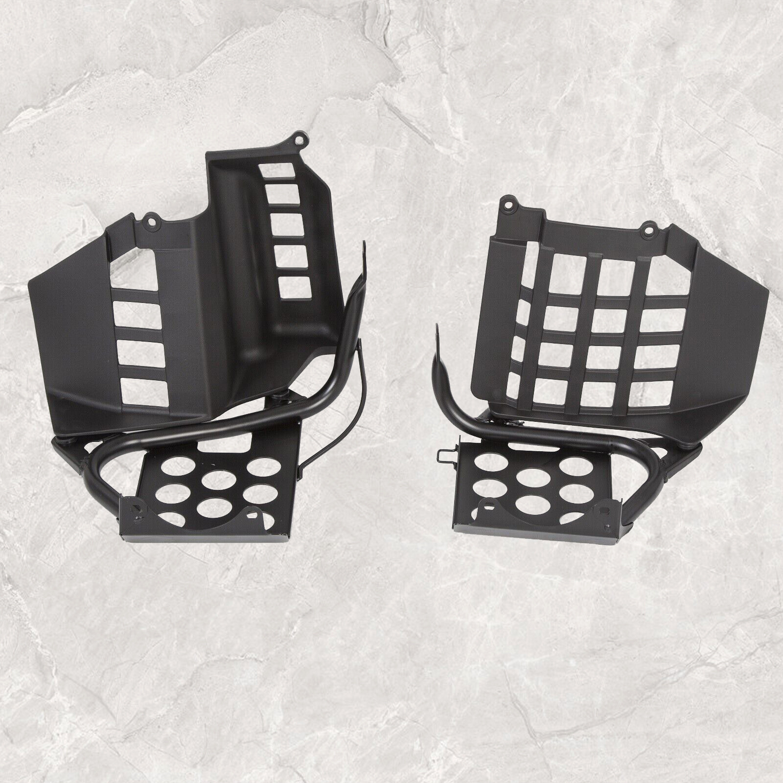 NEW Black Heel Guards footrest For Yamaha Banshee left + right nerf bars Plastic