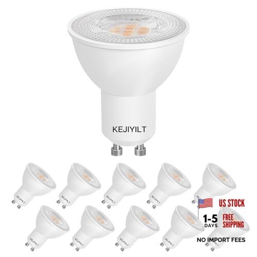 10-Pack GU10 Dimmable LED Bulbs 7W (Equivalent 60W), 5000K Day Light, 650 5000K