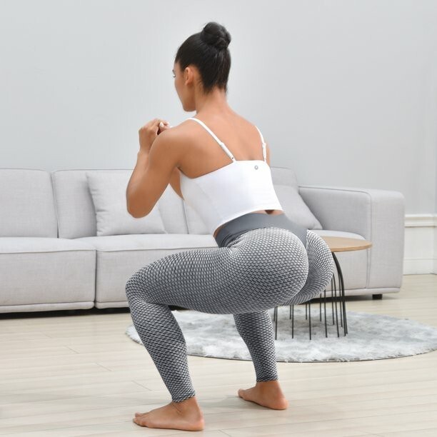 Women's Tik Tok Texture High Waist Butt Lifting Yoga Leggings