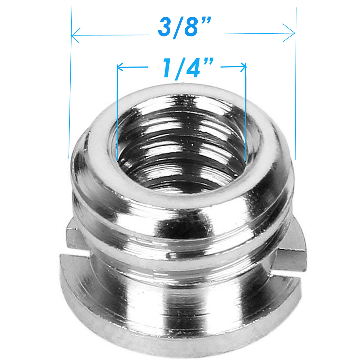 (10 Pcs) Stainless Steel 3/8"-16 to 1/4"-20 Convert Screw Adapter for Tripod