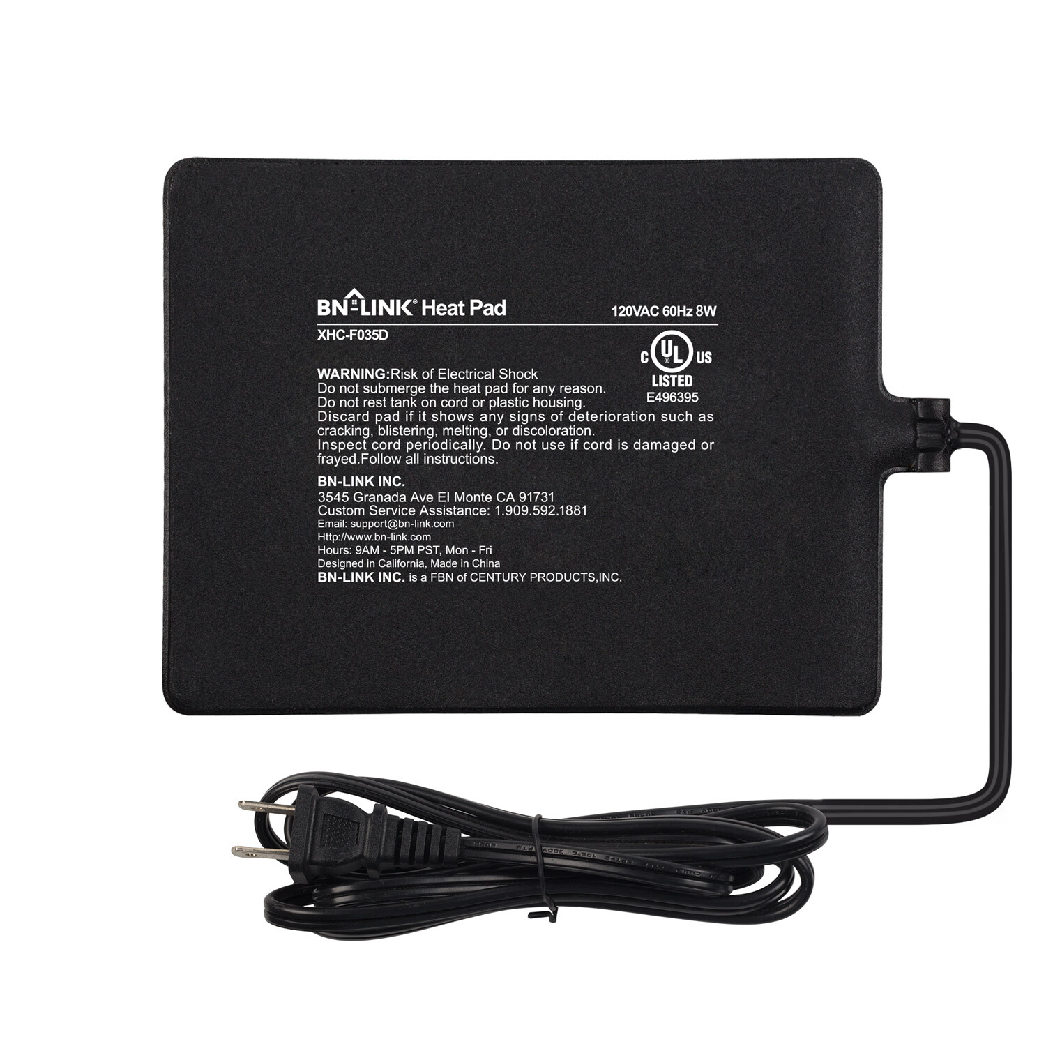 BN-LINK Reptile Heat Mat Under Tank Heater Terrarium Warmer Heating Pad For Pets