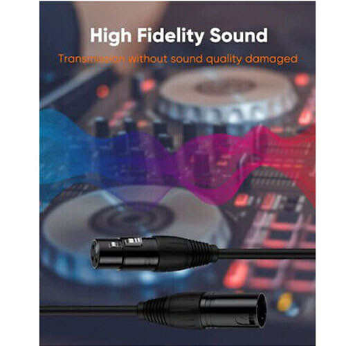 Premium XLR Male to Female All Sizes Microphone Cable Balanced 3 Pin Pro Grade
