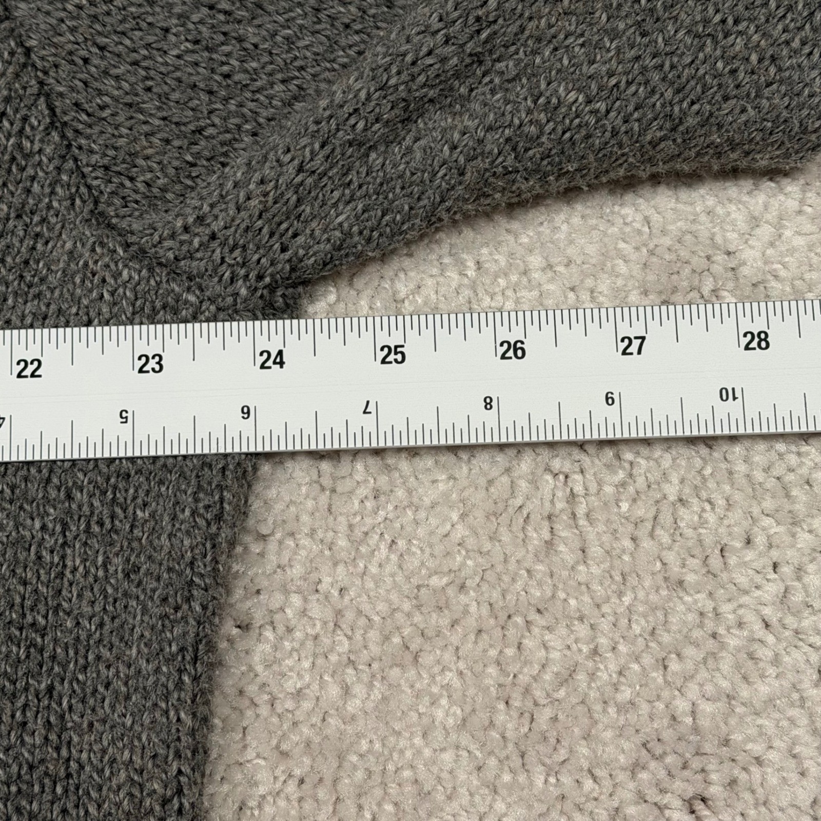 VTG Polo Ralph Lauren Men's Grey 100% Cotton Crewneck Knit Sweater XXL