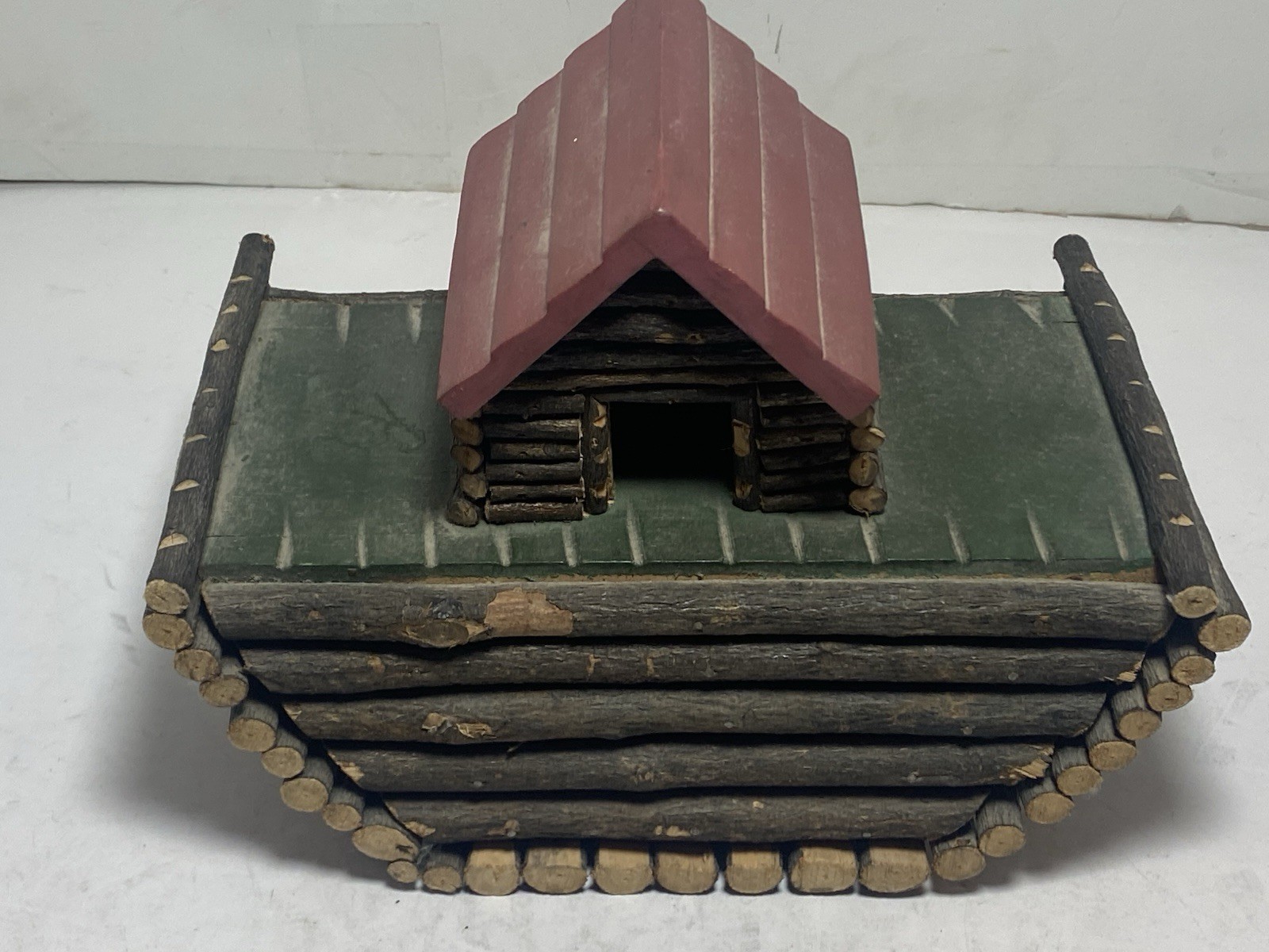 Hand Crafted Wooden Folk Art Noah's Ark Boat Ship Floating