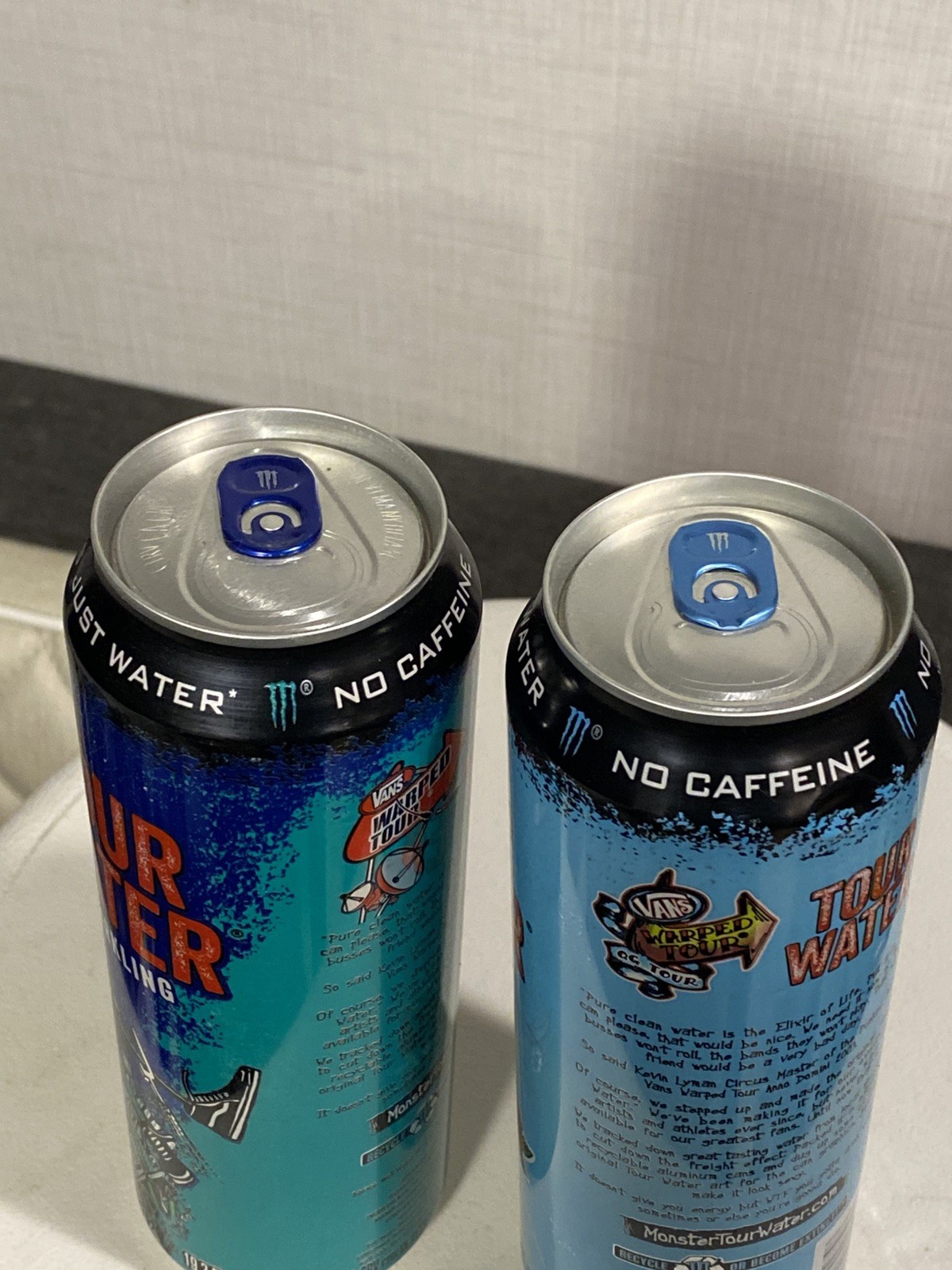 Monster Energy Deep Well Sparkling & Still Water Cans Vans Warped Tour Set FULL