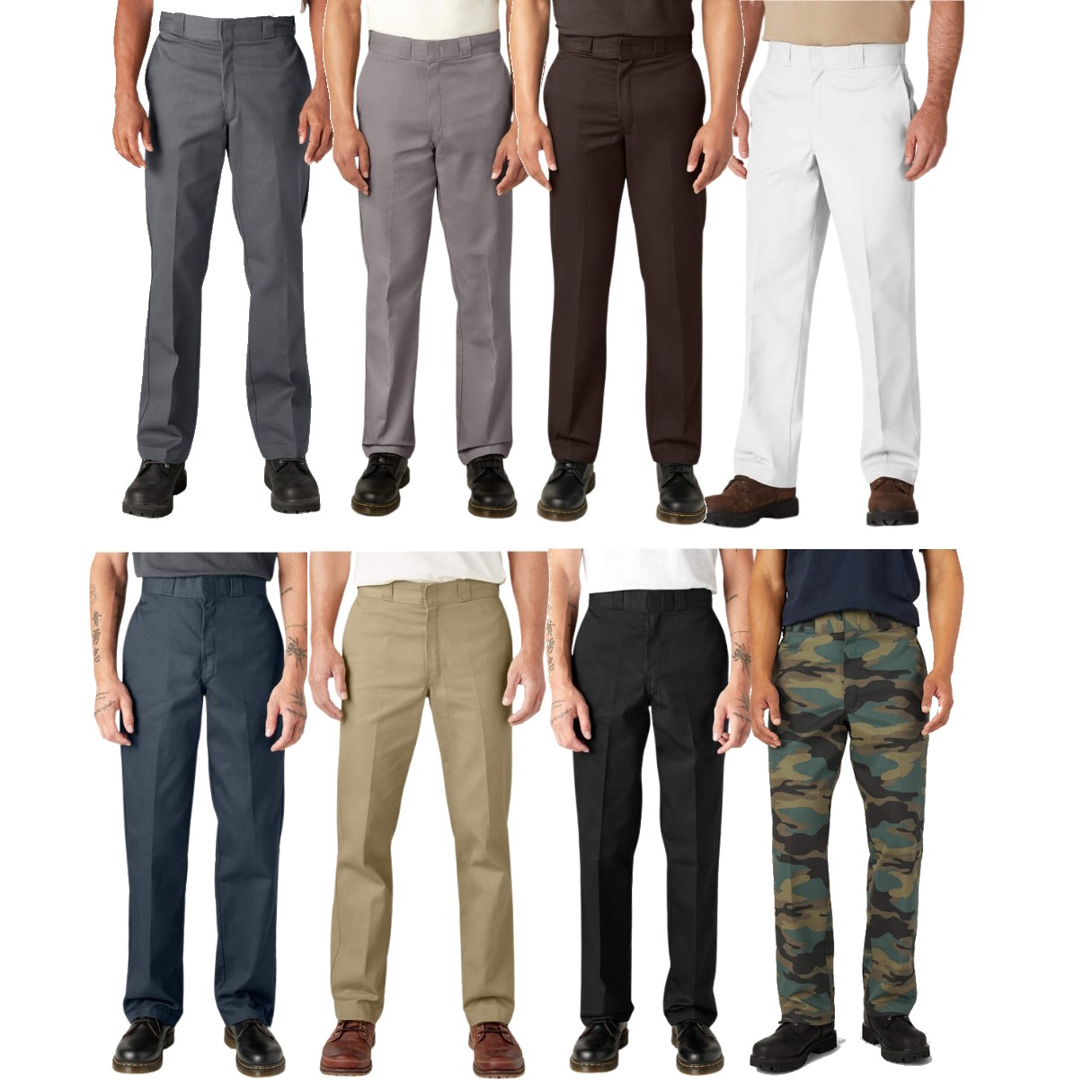 Dickies Men's 874 Pants Classic Original Fit Work School Uniform Straight Leg