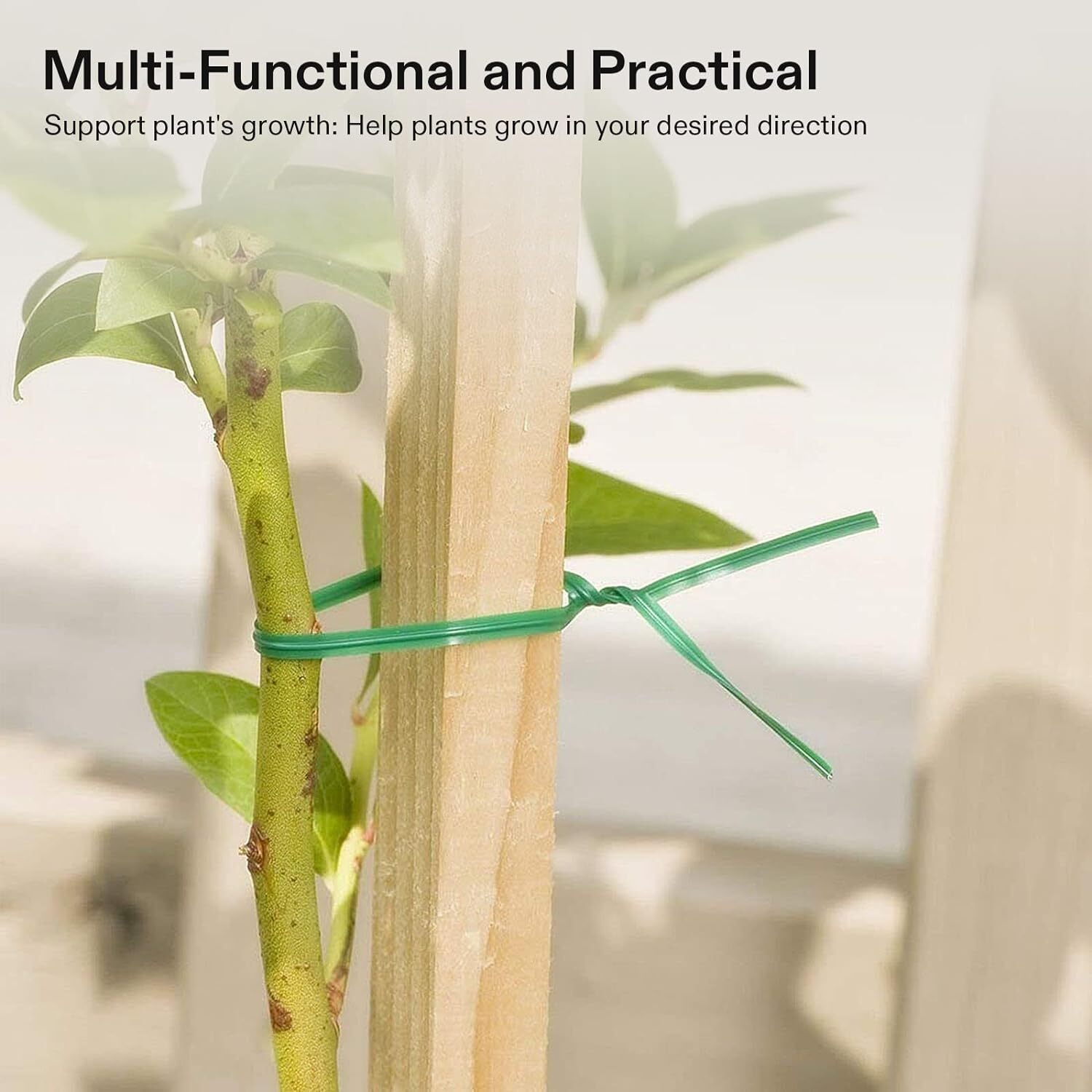 VIVOSUN 164/328ft PE-Coated Twist Tie Wire Roll w/ Cutter Garden Plant Cable Tie