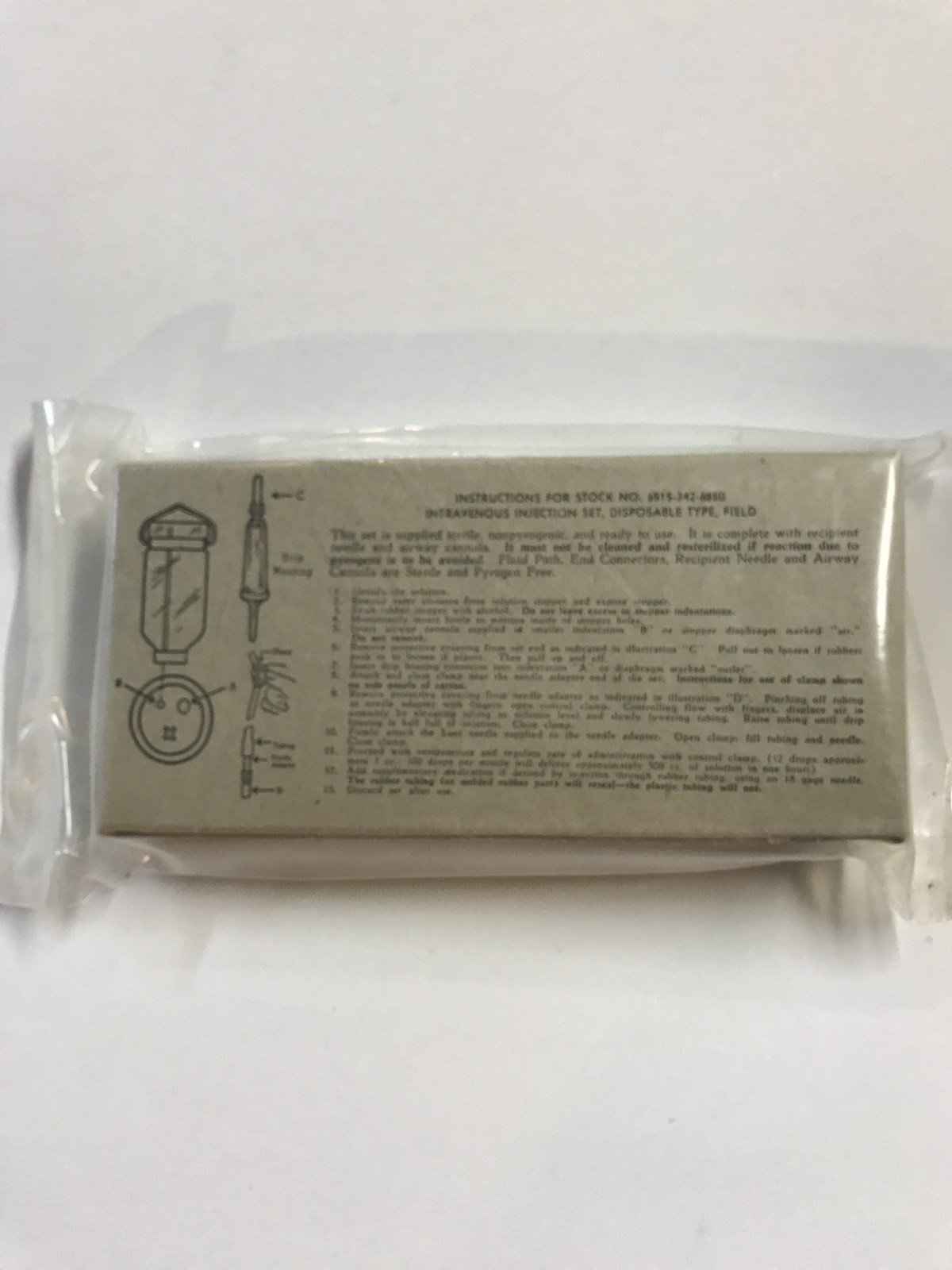 US MILITARY 1957 INTRAVENOUS INJECTION SET FIRST AID MEDICAL MEDIC CORPSMAN