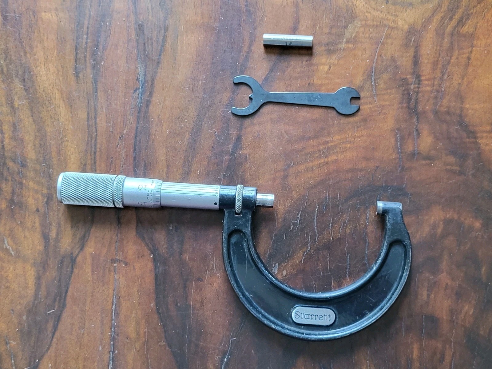 Starrett No. 436 1-2” Outside Micrometer w/Locking, 1" Standard, Wrench & Case