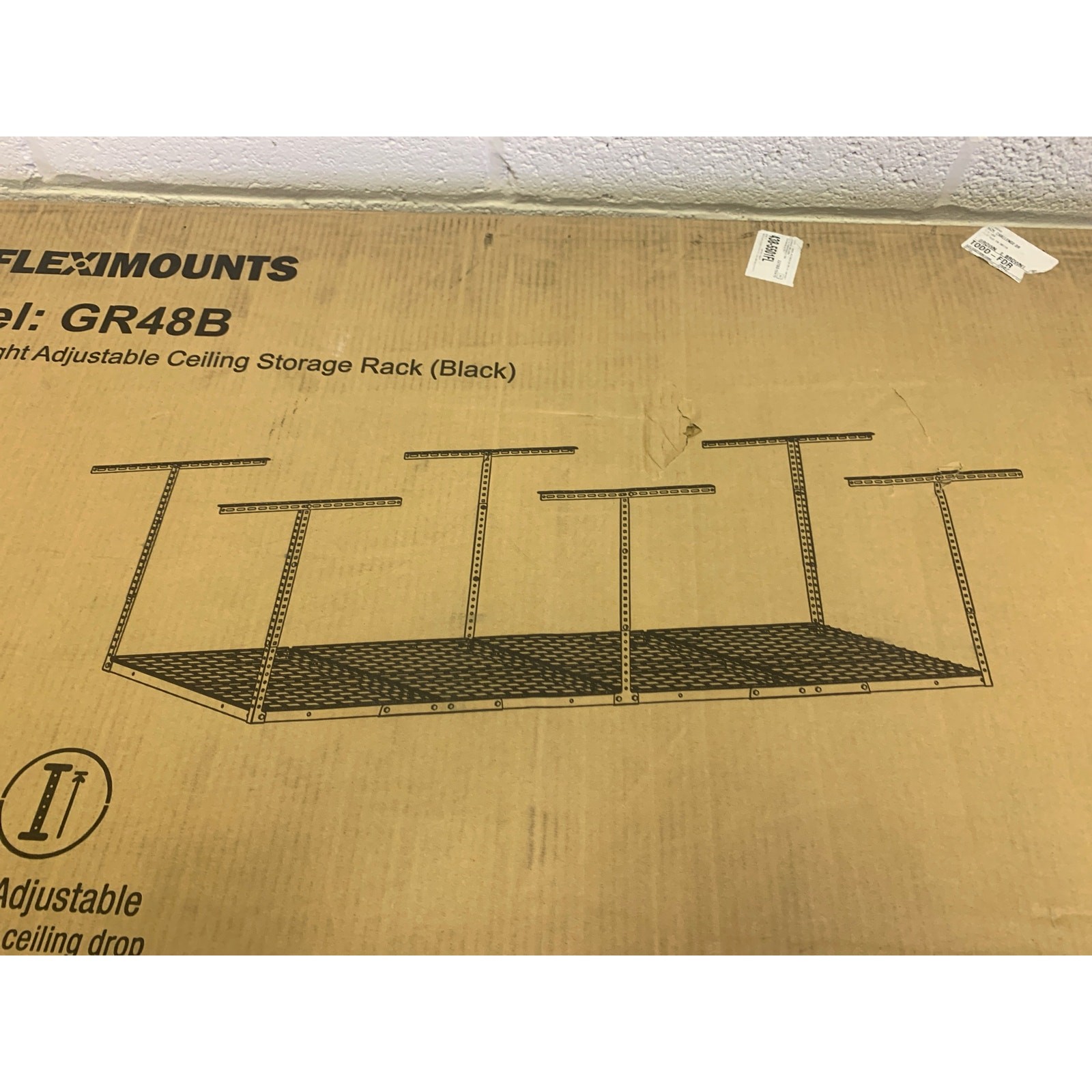 FLEXIMOUNTS 4'X8' Overhead Garage Adjustable Ceiling Storage Heavy Duty GR48B