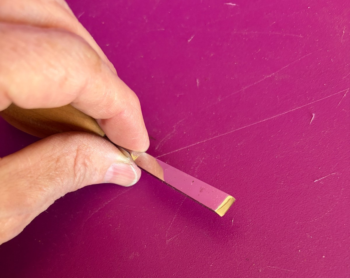 RARE Diobsud Forge 3/8" Wide Single Bevel Straight Wood Carving Chisel In VGC!