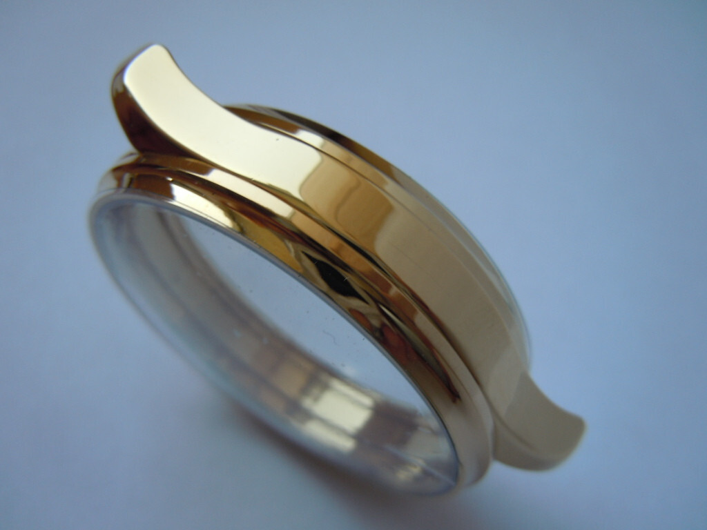 YELLOW ALLOYS CASE FOR POCKET WATCH MOVEMENTS 16s-22mm band size