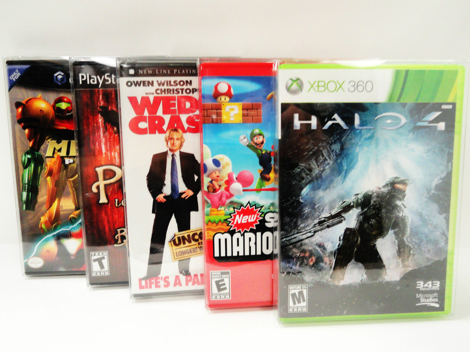 25 Box Protectors For DVD, Wii U, XBOX, PS2, NINTENDO GAMECUBE ETC. Clear Case