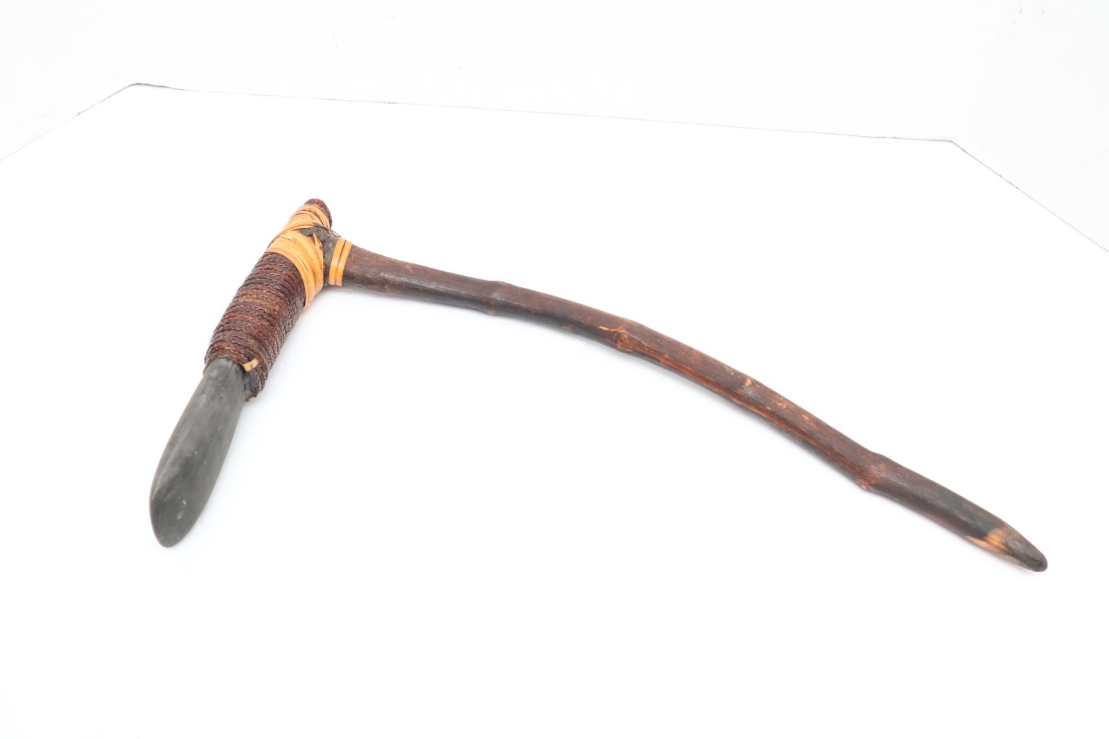 Vintage Papua New Guinea Stone Axe Weapon Adze 17.25" Oceania