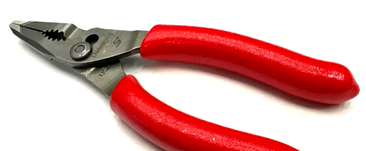SNAP ON TOOLS USA RED 5" Soft Grip Mini Long Nose Slip Joint Pliers LN44BCF NEW