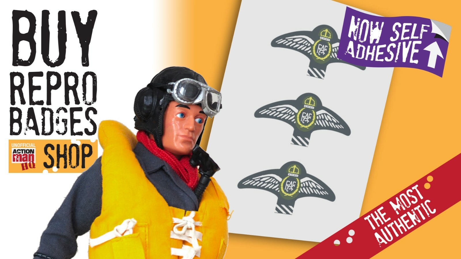 Action Man Battle of Britain Pilot (RAF) Fabric Badges