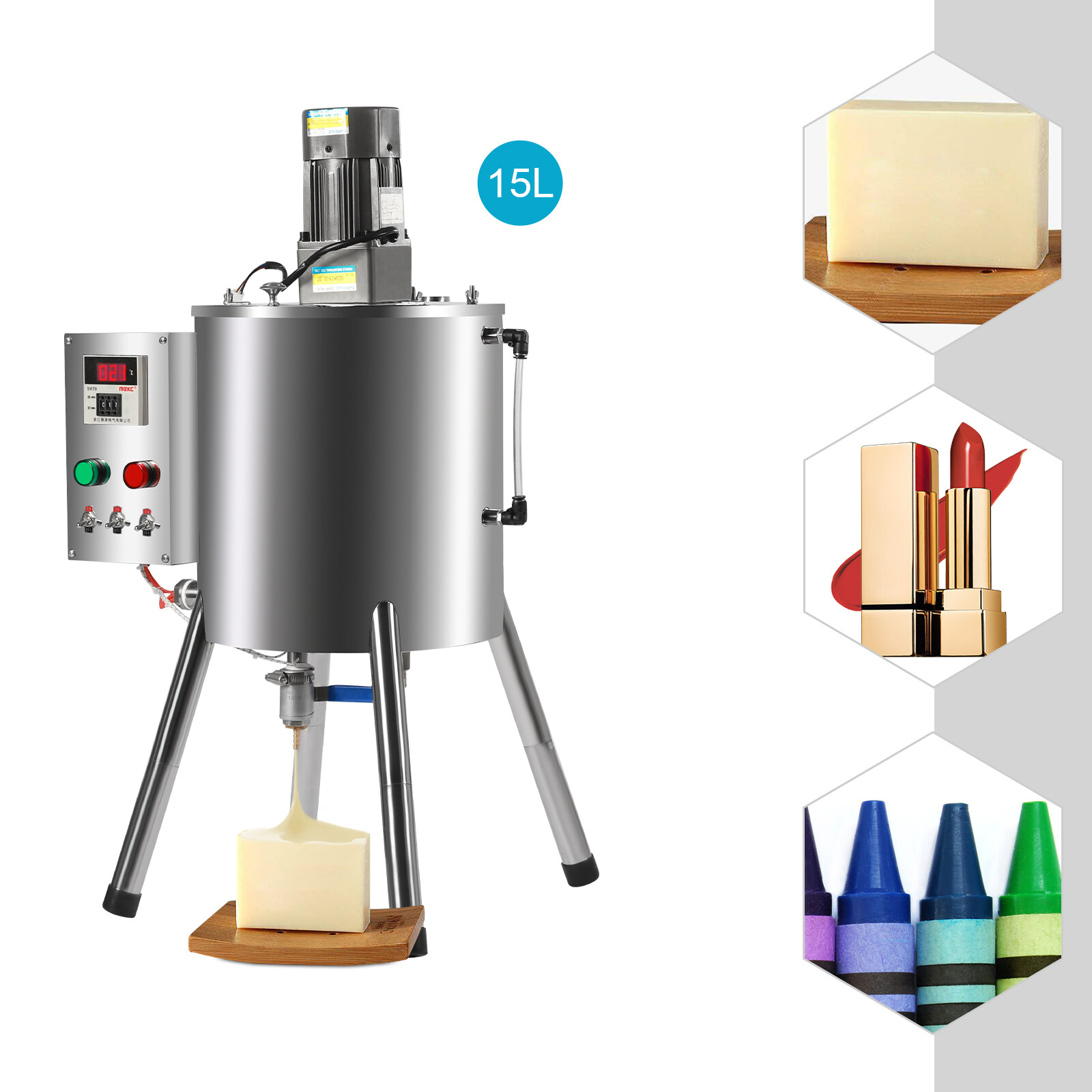 YK-15L Heating Mixing Filling Machine Stirring Tank Liquid Paste Lipstick Filler