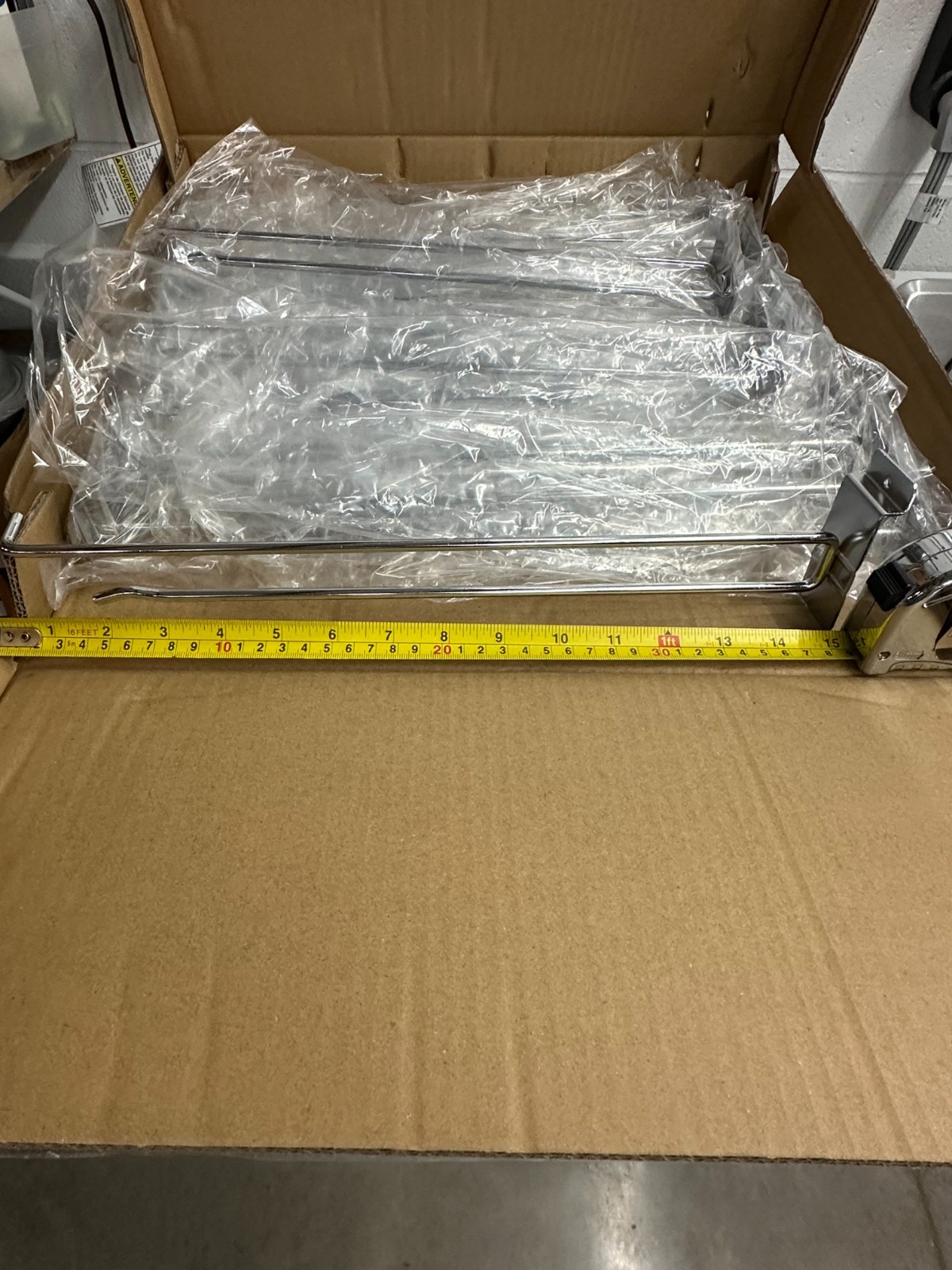 100-PACK LOT Slatwall peg chrome Scanner Hooks 12” store organizing hangers