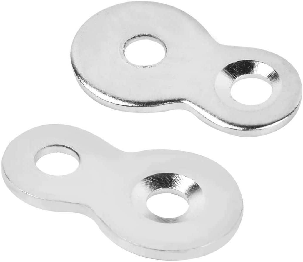 20 Pack Figure 8 Steel Desk Top Fastener Clip - Heavy Duty Figure-Eight