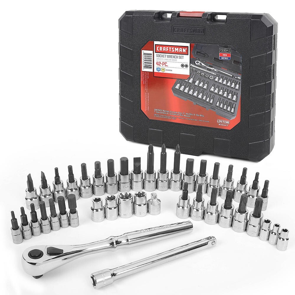 Craftsman 42 Piece 1/4 and 3/8-inch Drive Bit and Torx Bit Socket Wrench Set NEW