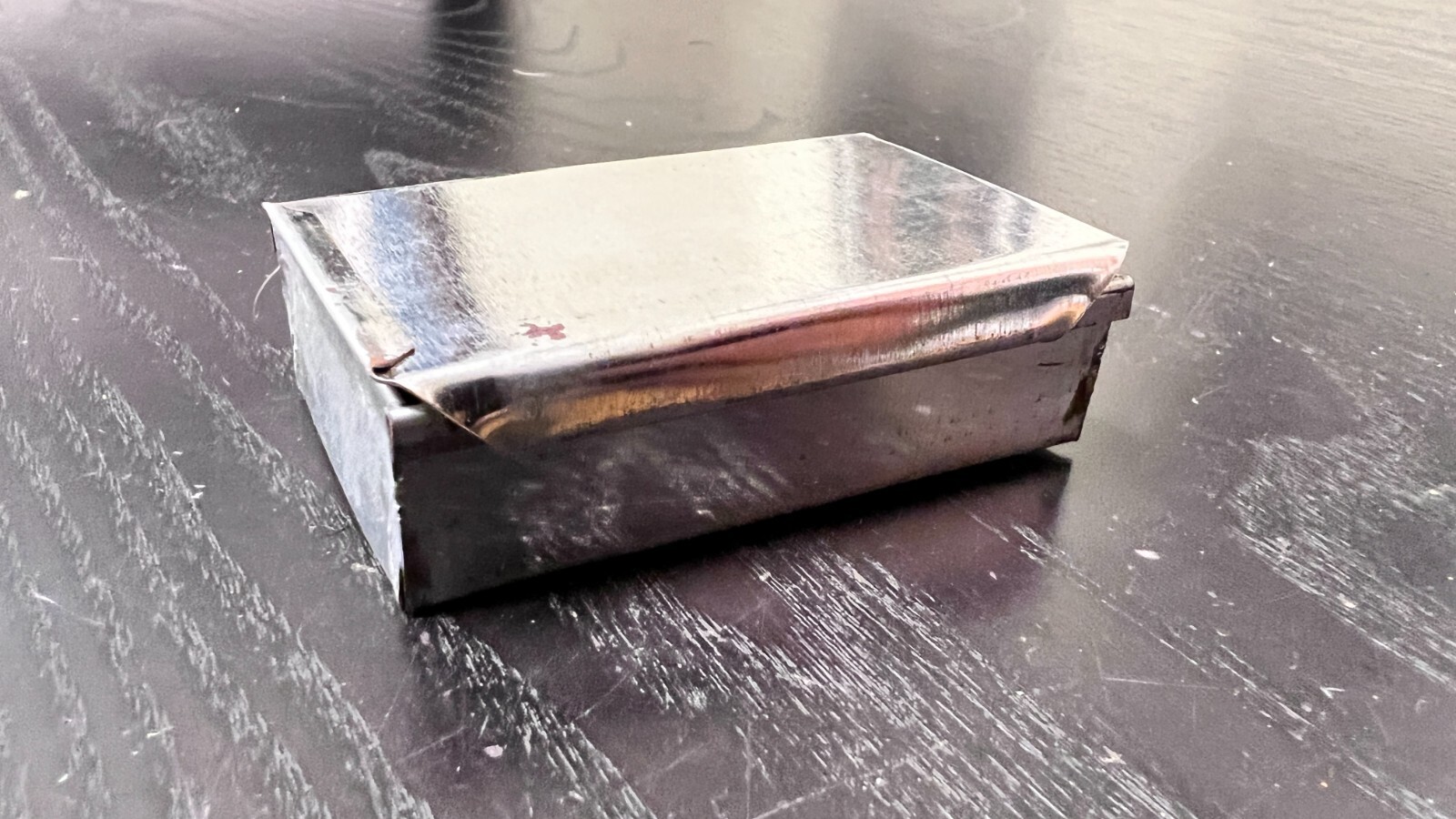 Small Tin "Match Safe" Haversack waterproof container - Civil War WW1 Reenacting