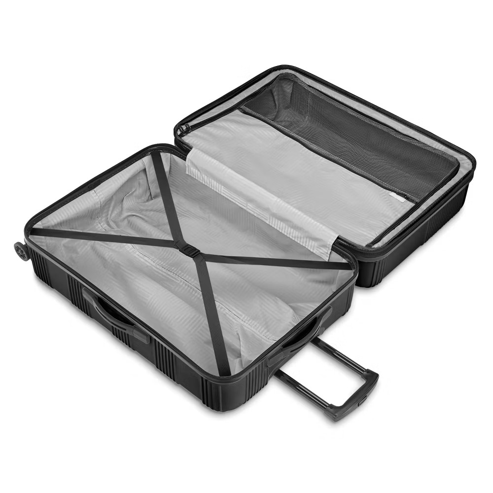 American Tourister Checkered Hardside Carry On Spinner Suitcase Black