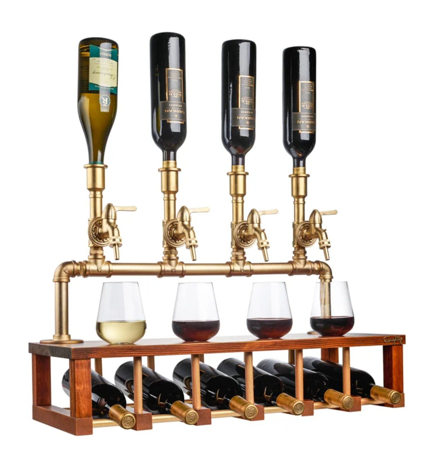 Liquor Dispenser for Home Bar, Liquor 4 Bottle Pourers, Spirit Aerator, Wine Tap