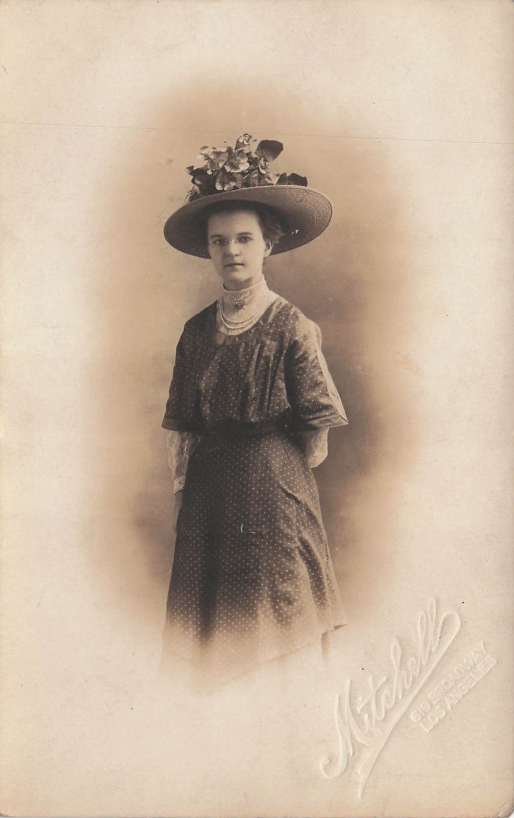 RPPC Ruth Van Vleet Los Angeles California Scientist Suffrage Photo Postcard I38