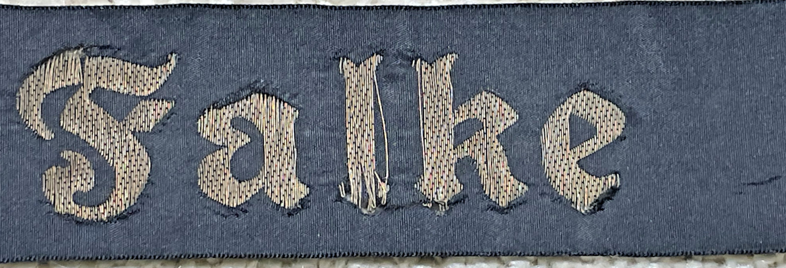 Original German Torpedoboot Falke Cap Tally WWi WWii Torpedo Boat