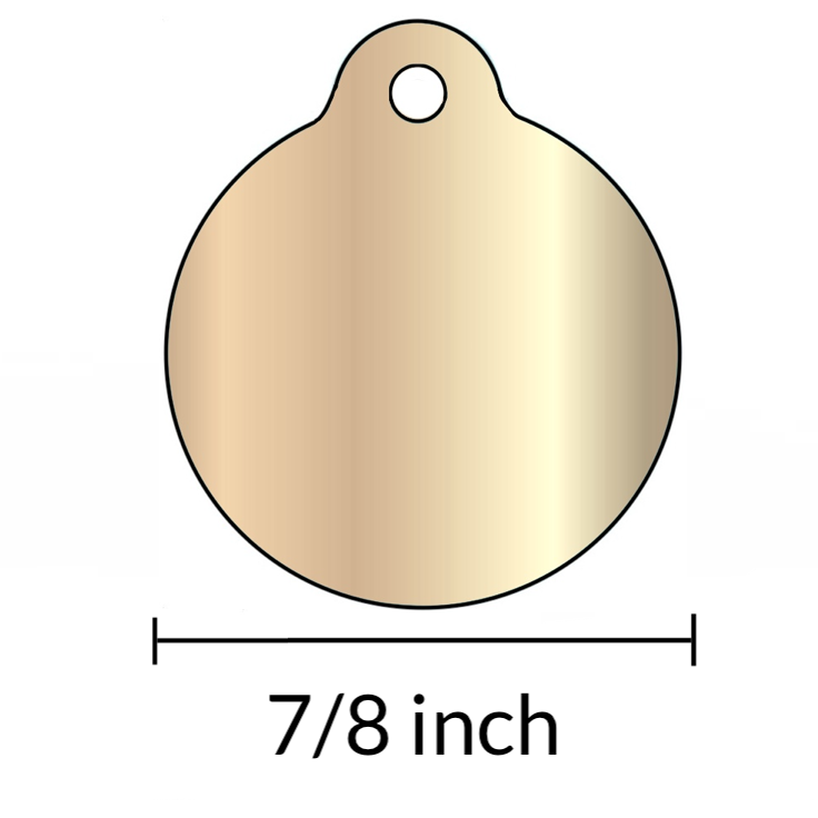 Custom Engraved Dog Tags Personalized Dog Collar Pet Tags Engraved BRUSHED BRASS