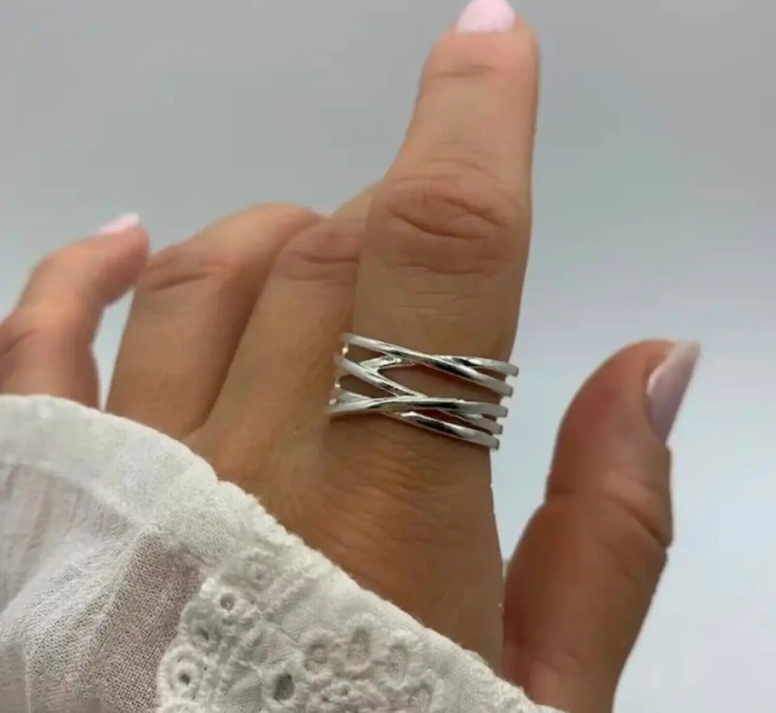 Solid 925 Silver Sterling Ring Handmade Bohemian Thumb Women Ring All Size SR656