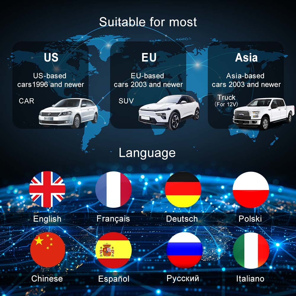 V850 OBD2 CAN OBDII Scanner Code Reader Car Diagnostic Scan Tool Check Engine