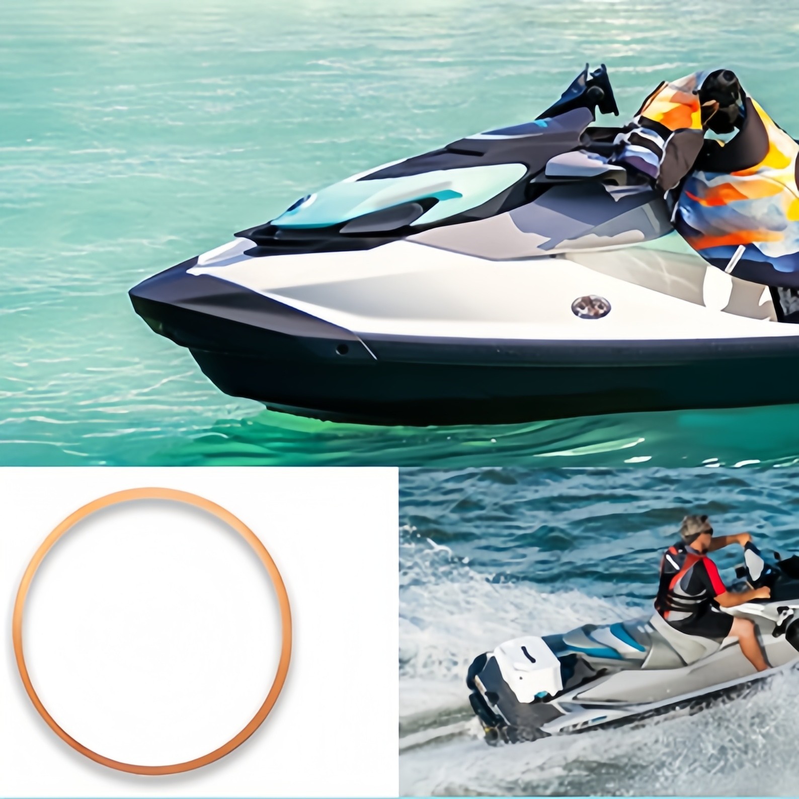 Exhaust Sealing Ring Gasket 274000511 For SEA-DOO GSX GTX XP RX LRV LE Sportster