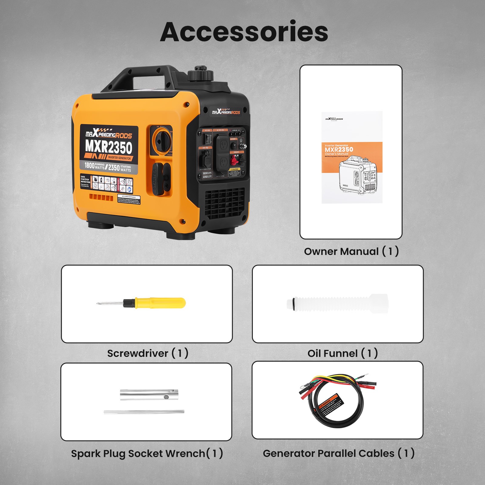 2350W Gasoline Inverter Generator 15kg Portable Eco Quiet For Outdoor Camping